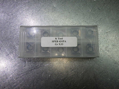 K-Tool Carbide Inserts QTY10 SPEB 431PA Gr X33 (LOC986A)