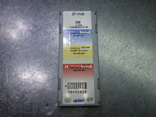 Iscar Carbide Grooving Inserts QTY10 GIP1.47-0.00 IC908 (LOC1011A)