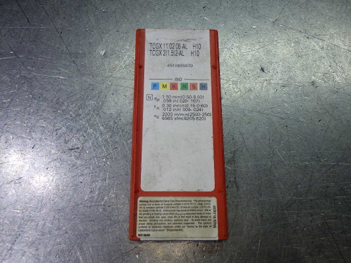 Sandvik Carbide Inserts QTY10 TCGX 2(1.5)2-AL/TCGX 11 02 08-AL H10 (LOC3358A)