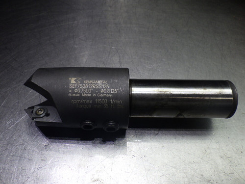 Kennametal 3/4" Indexable Chamfer Mill 1-1/4" Shank SEF750812RSS125 (LOC2071B)
