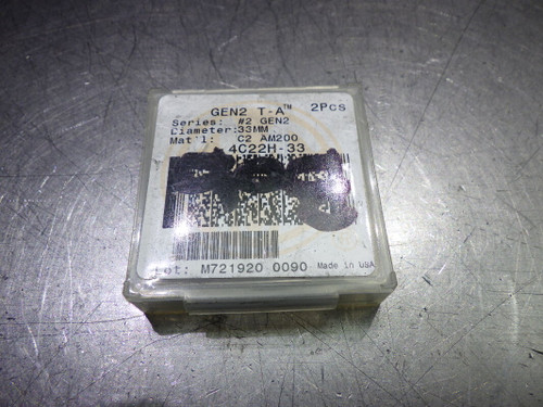 AMEC #2 GEN2 T-A 33mm Spade Drill Inserts QTY2 4C22H-33 (LOC206)