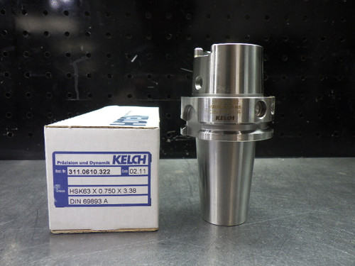 Kelch HSK63A 3/4" Shrink Fit Tool Holder 3.38" Pro HSK63x0.750x3.38 (LOC915)