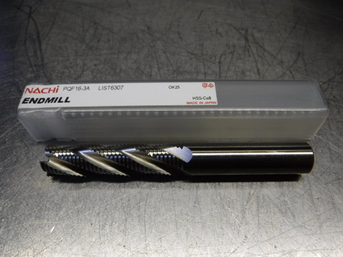 Nachi 1/2" HSS 4 Flute Roughing Endmill 1/2" Shank PQF16-3A 1/2 L6307 (LOC233A)