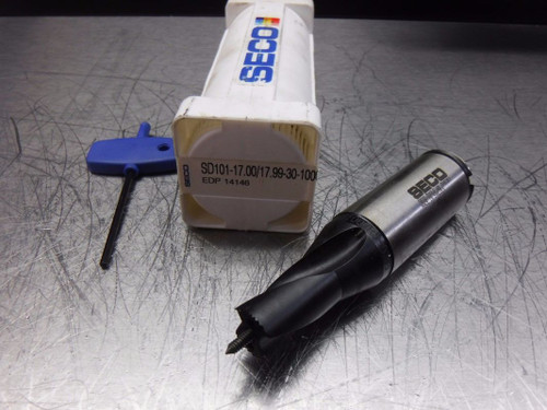 SECO Replaceable Tip Drill 1" Shank SD101-17.00/17.99-30-1000R5-0385 (LOC97)