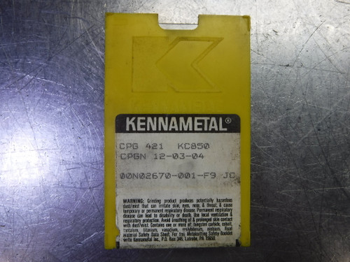 Kennametal Carbide Inserts QTY10 CPG 421 / CPGN 12-03-04 KC850 (LOC2239)