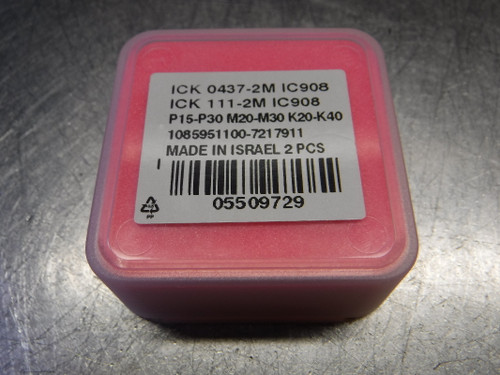 Iscar 0.437" Carbide Drill Tip Inserts QTY2 ICK 0437-2M IC908 (LOC1978D)