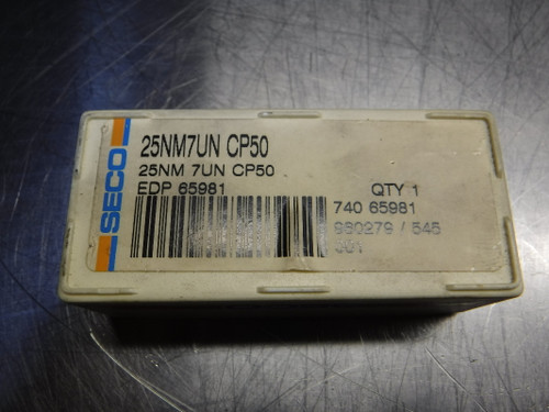SECO Carbide Thread Mill Inserts QTY1 25NM7UN CP50 (LOC2545)