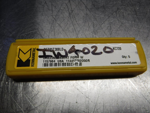 Kennametal Carbide Inserts QTY5 DFT05T308LD KC720 (LOC997B)