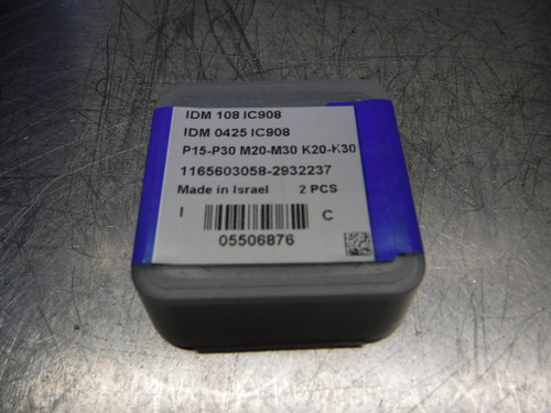 Iscar 10.8mm Carbide Drill Tip Inserts QTY2 IDM 108 / IDM 0425 IC908 (LOC2676A)
