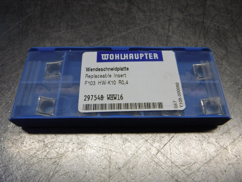 Wohlhaupter Carbide Inserts QTY10 F103 HW-K10 R0,4 WHW16 (LOC1396A)