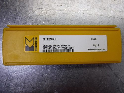 Kennametal Carbide Inserts QTY5 DFT030304LD KC720 (LOC3497)