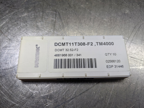 Seco Carbide Inserts QTY10 DCMT11T308-F2 / DCMT 32.52-F2 TM4000 (LOC2761A)