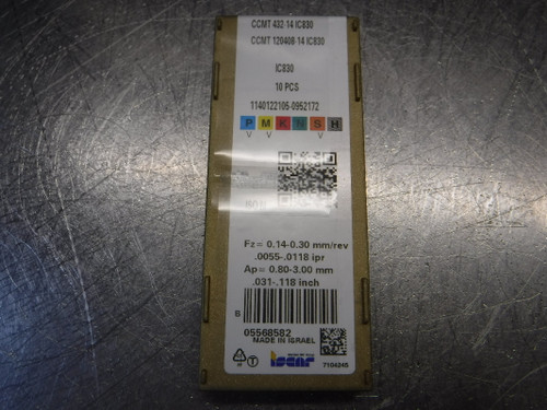 Iscar Carbide Inserts QTY10 CCMT 432-14 / CCMT 120408-14 IC830 (LOC1673A)