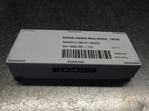 SECO MM06 MiniMaster Inserts QTY2 MM06-06004-R04-MD02 T60M (LOC1287A)