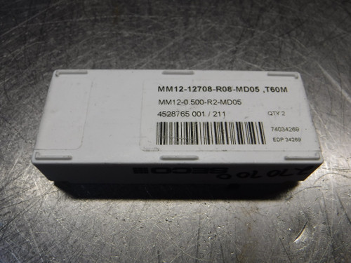 SECO MM12 MiniMaster Carbide Inserts QTY2 MM12-12708-R08-MD05 T60M (LOC1519)