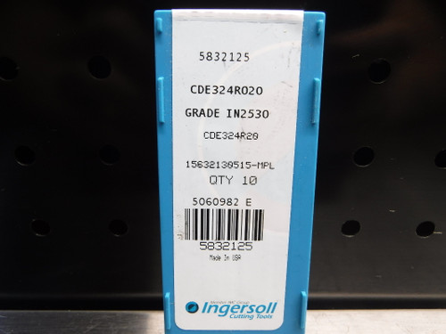 Ingersoll Carbide Inserts QTY10 CDE324R020 IN2530 (LOC943B)