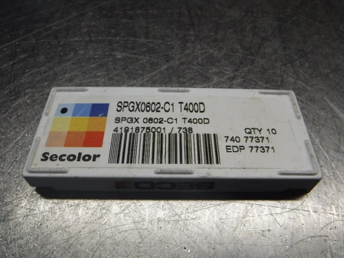 SECO Carbide Inserts QTY10 SPGX0602-C1 T400D (LOC1493A)