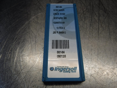 Ingersoll Carbide Inserts QTY10 NCEX120300R IN1530 (LOC1007B)