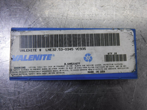 Valenite Carbide Inserts QTY10 LNE32.53-0345 VC935 (LOC1877)