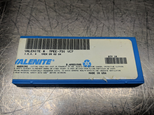 Valenite Carbide Inserts QTY10 TPEE 731 / TPEN 09 02 04 VC7 (LOC892)