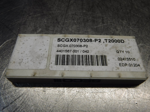 SECO Carbide Inserts QTY10 SCGX070308-P2 T2000D (LOC2891B)