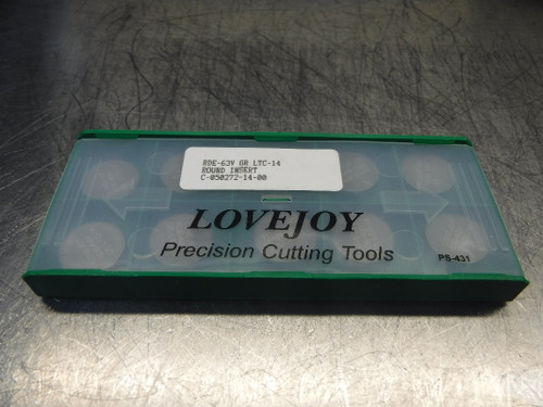 Lovejoy Carbide Inserts QTY10 RDE63V GR LTC-14 (LOC1134A)