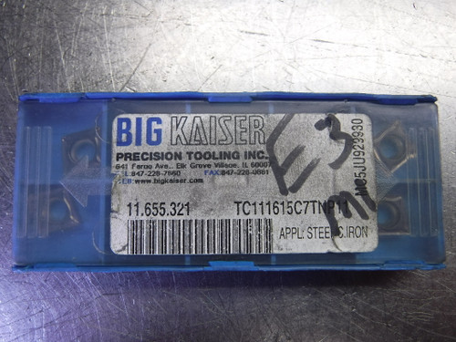 Kaiser Carbide Inserts QTY10 11.655.321 / TC111615C7TNP11 (LOC440)