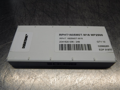 SECO Carbide Inserts QTY10 RPHT1605M0T-M18 MP2500 (LOC1168A)