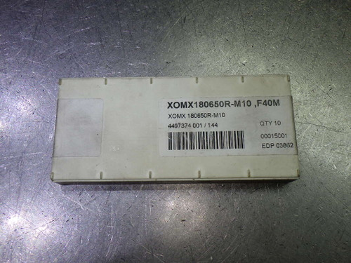 Seco Carbide Inserts QTY10 XOMX180650R-M10 F40M (LOC1286A)
