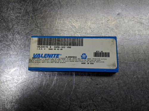 Valenite Carbide Inserts QTY10 SNMG 322 / SNMG 09 03 08 VN8 (LOC1140B)