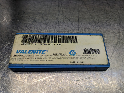 Valenite Carbide Inserts QTY10 SPEW43EDTR 935 (LOC893B)
