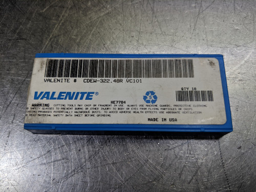 Valenite Carbide Inserts QTY10 CDEW 322 48R VC101 (LOC2984A)