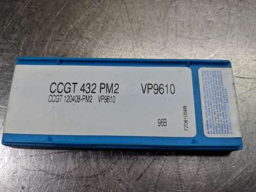 Valenite Carbide Inserts QTY10 CCGT 432 PM2 / CCGT 120408 PM2 VP9610 (LOC2983D)