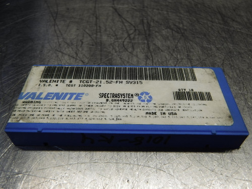 Valenite Carbide Inserts QTY10 TCGT 21.52-FH / TCGT 110208-FH SV315 (LOC374)