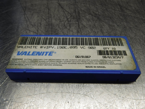 Valenite Carbide Grooving Inserts QTY10 VIPV.190E.095 VC902 (LOC374)