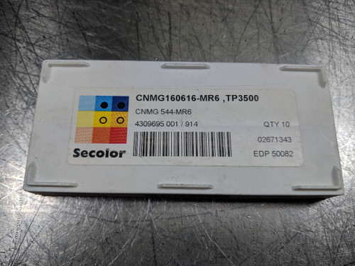 Seco  Carbide Insert CNMG 160616-MR6 / CNMG 544-MR6 TP3500 QTY:10 (LOC588A)