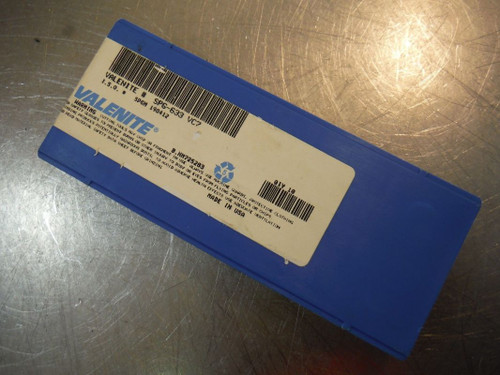 Valenite Carbide Inserts QTY10 SPG 633 VC7 (LOC2138B)