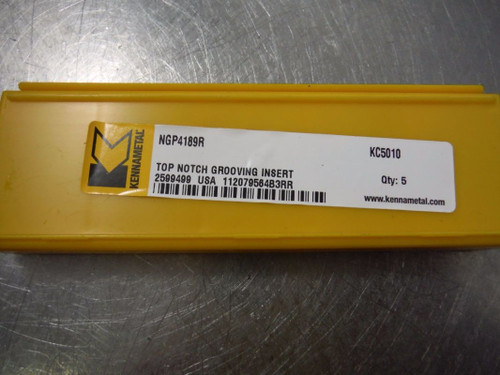 Kennametal Carbide Inserts QTY5 NGP4189R KC5010 (LOC1237A)