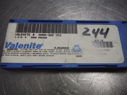 Valenite Carbide Inserts QTY10 SNMA 09 03 08 VC2 (LOC1297B)