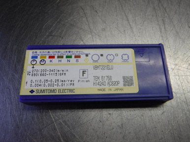 Sumitomo Carbide Turning Inserts QTY10 VBMT221ELU AC820P - Superior ...