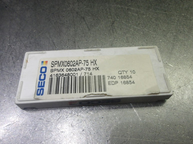 Spmx Insert SECO Carbide Inserts QTY10 SPMX0602AP-75 HX - Superior Machine & Tool