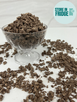 The image shows a glass  with chocolate chips in it. The content mentions storing it in the fridge. Tags associated with the image include mixture, food, indoor, and chocolate.