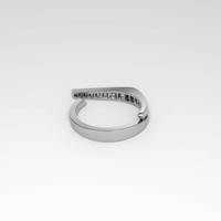 Frammenti diamond ring in 18k white gold with 0.42 carat diamonds, luxury Italian handcrafted jewelry.