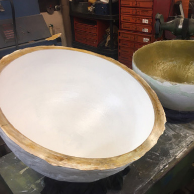 White bowl like structure