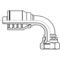 0404 JIC FEMALE SWIVEL 90D BENT TUBE M