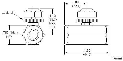 ADJ GA SNUBBER 1/4NPTF