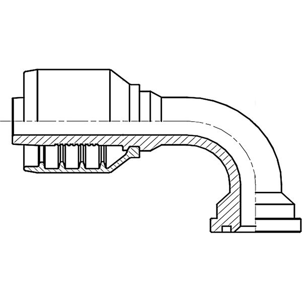 2424 CODE 62 FLANGE 90D BEND