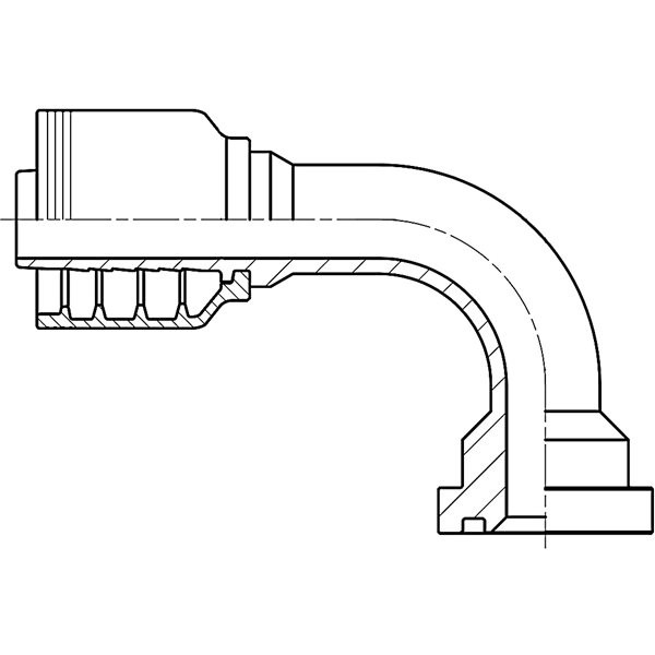 2424 CODE 61 FLANGE 90D BEND