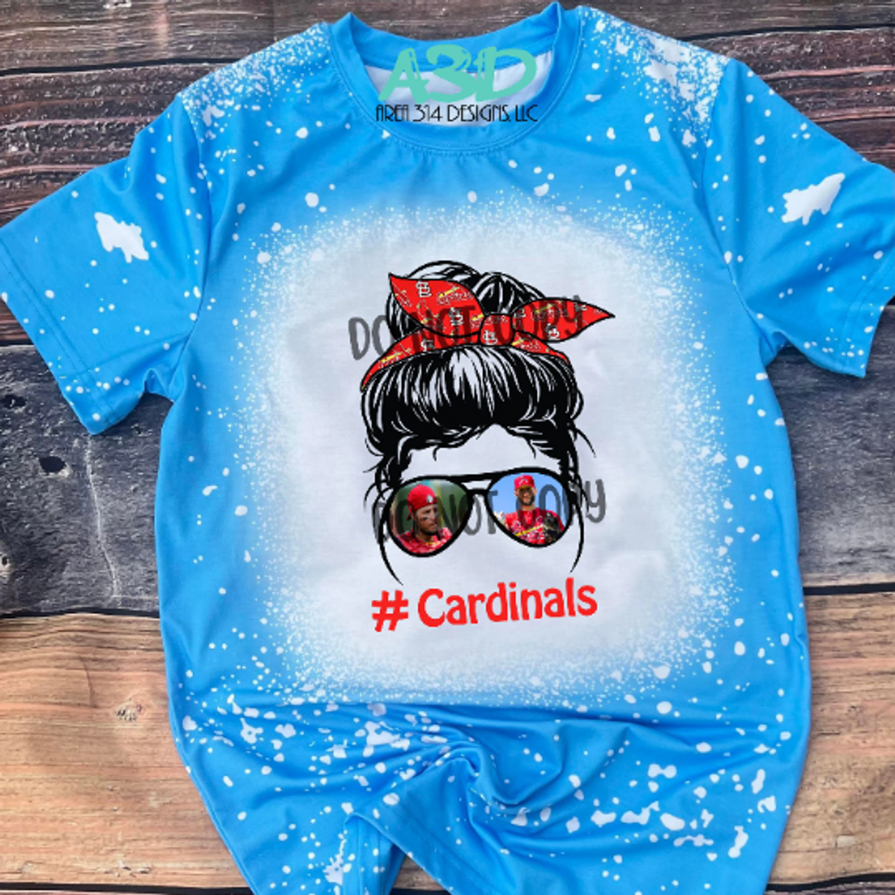 Bleach Dyed Cardinals T-shirt 4XL 