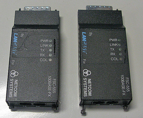 Netcom Systems Lancast FSC-555 100Base-FX Transceiver